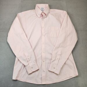 Brooks Brothers Regent Dress Shirt Men's 16-6/7 Pink Button Down Non-Iron Cotton